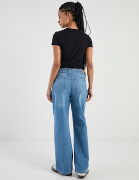 Jeans straight a la cintura Aéropostale para mujer
