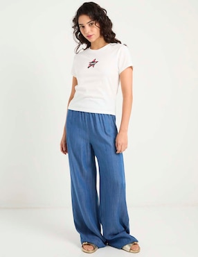 Jeans relaxed wide leg a la cintura Aéropostale para mujer