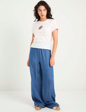 Jeans relaxed wide leg a la cintura Aéropostale para mujer