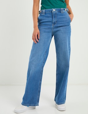 Jeans amplio cintura Aéropostale para mujer