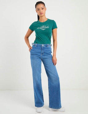 Jeans amplio cintura Aéropostale para mujer