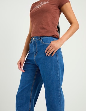 Jeans wide leg a la cintura Aéropostale para mujer