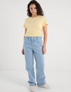 Jeans straight cintura media Aéropostale para mujer