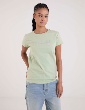 Playera manga corta Aéropostale cuello redondo para mujer