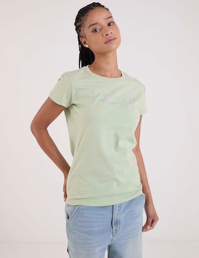 Playera manga corta Aéropostale cuello redondo para mujer