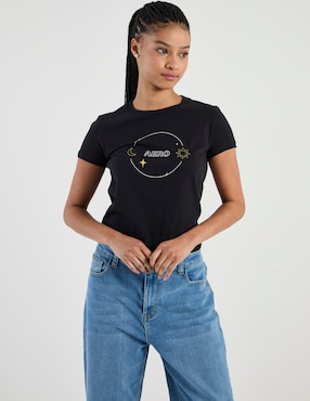 Playera manga corta Aéropostale cuello redondo para mujer