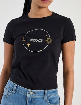 Playera manga corta Aéropostale cuello redondo para mujer