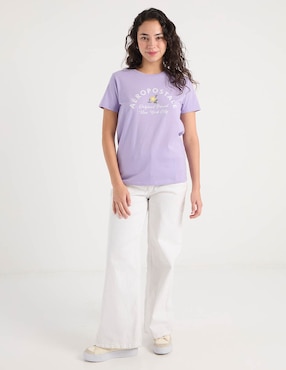 Playera manga corta Aéropostale cuello redondo para mujer