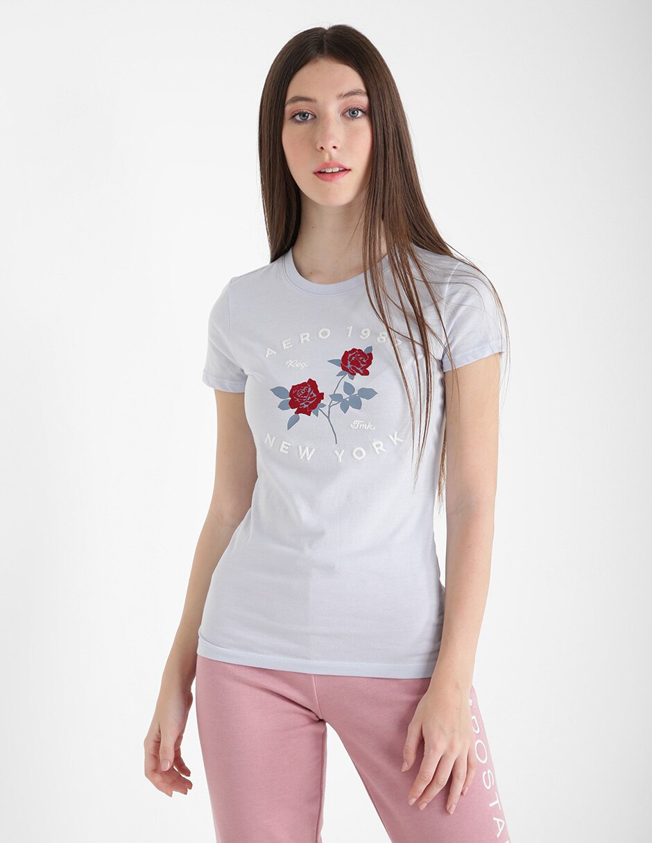 Playera Aéropostale cuello redondo para mujer en Liverpool