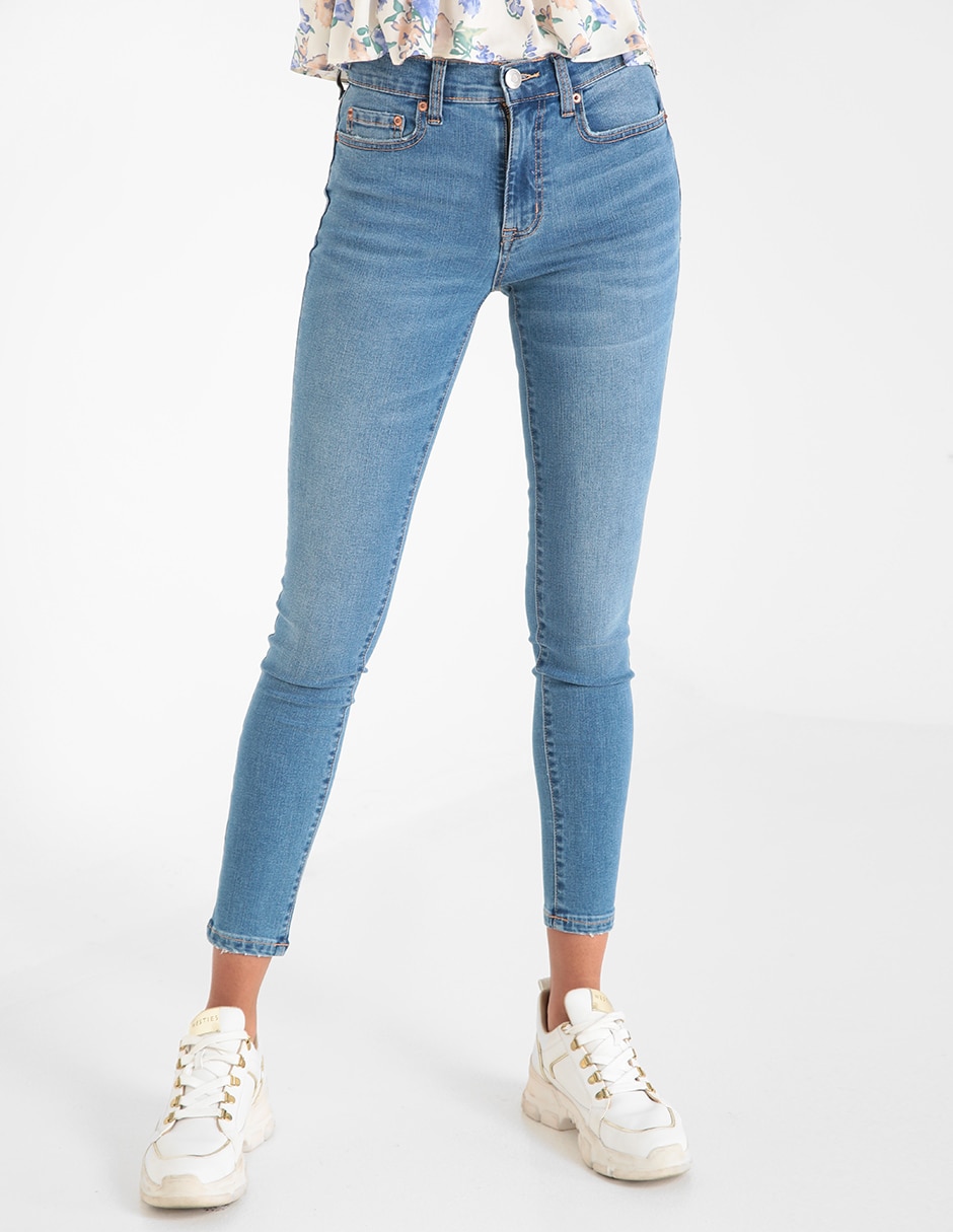 Jeans skinny Aéropostale lavado deslavado corte cintura para mujer en  Liverpool