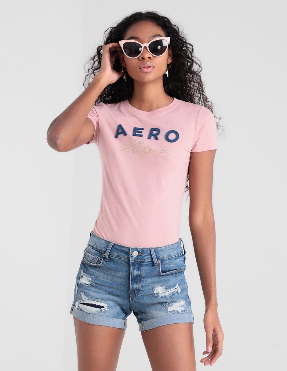 Playera Aéropostale cuello redondo para mujer en Liverpool