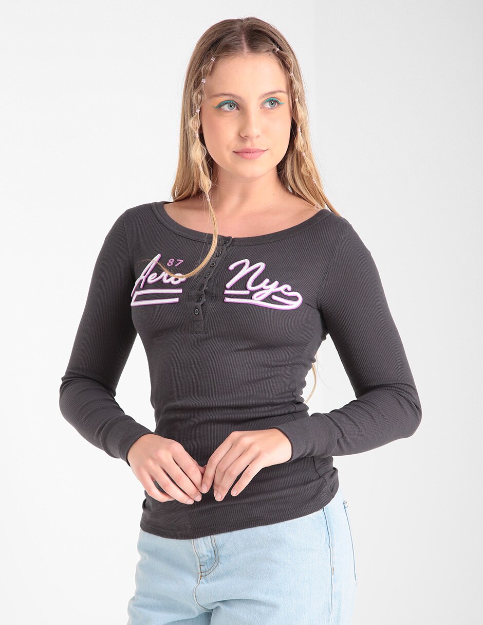 Playera Aéropostale cuello redondo para mujer en Liverpool