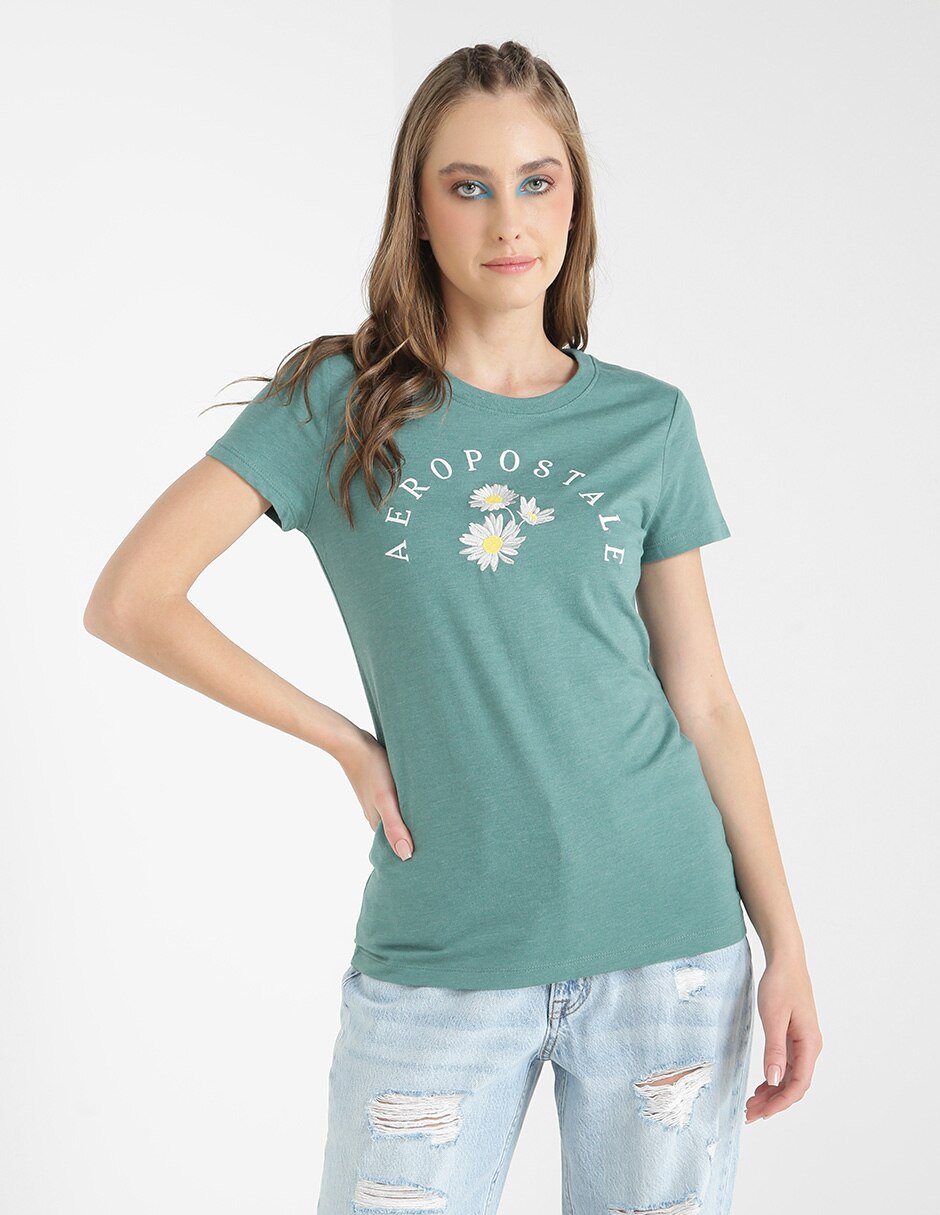 Playera Aéropostale cuello redondo para mujer en Liverpool