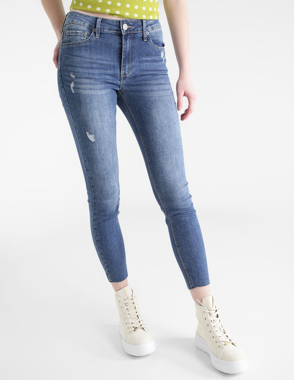 Jeans skinny Aéropostale lavado deslavado corte a la cintura para mujer en  Liverpool