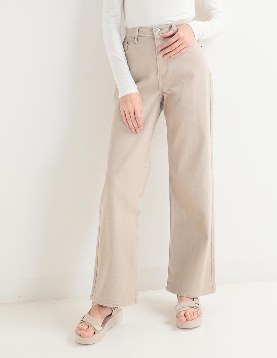 Jeans straight corte cintura para mujer 1
