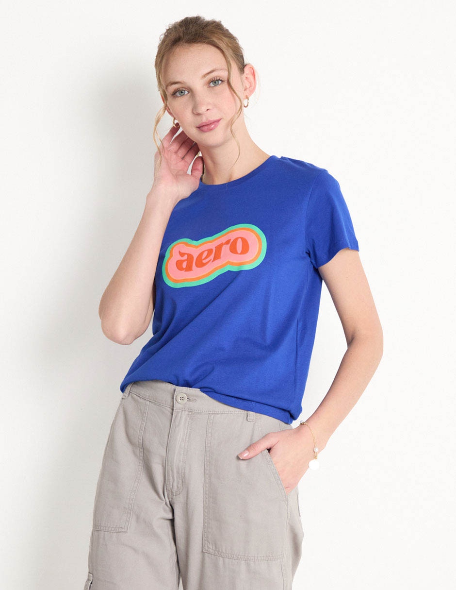 Playera manga corta Aéropostale cuello redondo para mujer Liverpool