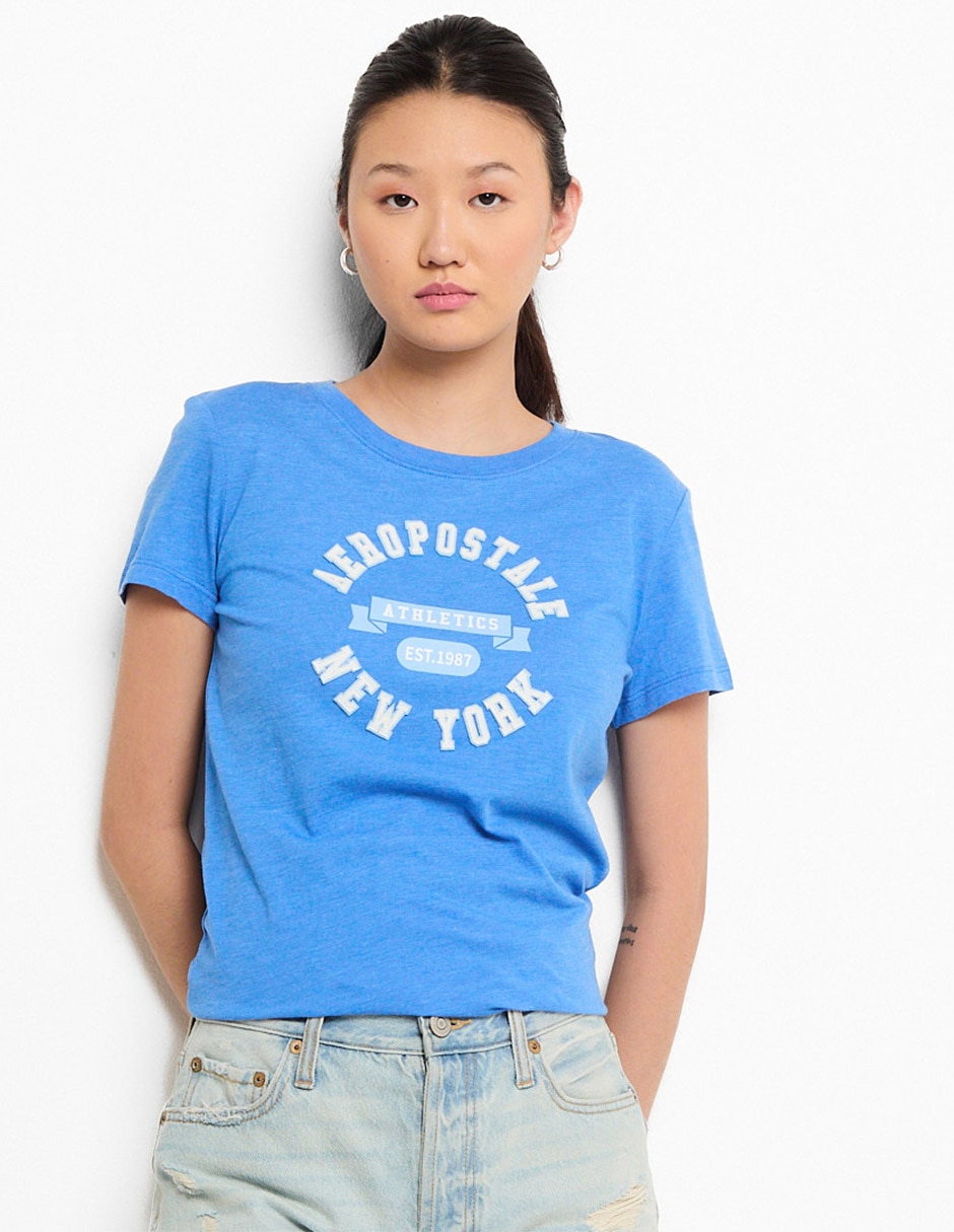 Playera manga corta Aéropostale cuello redondo para mujer