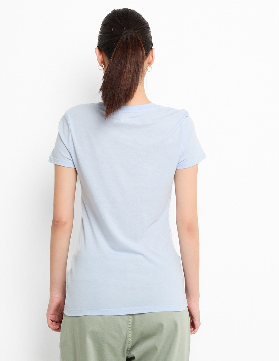 Playera manga corta cuello redondo para mujer 2
