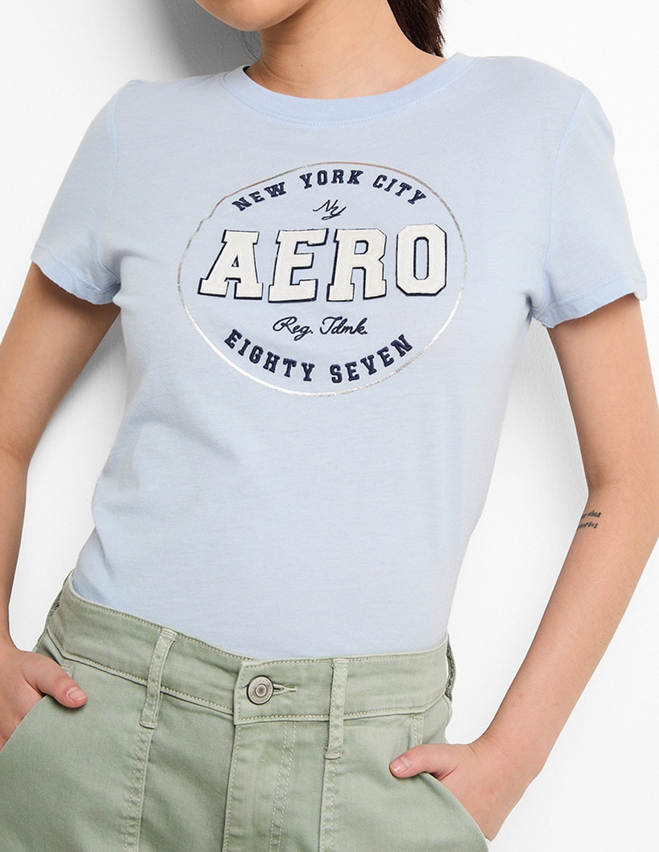 Playera manga corta cuello redondo para mujer 4