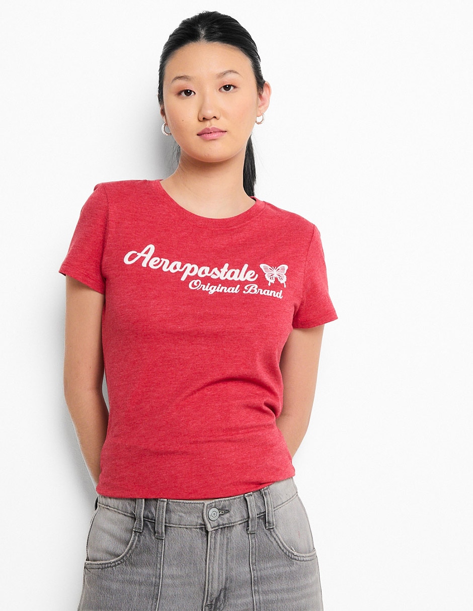 Playera manga corta Aéropostale cuello redondo para mujer Liverpool