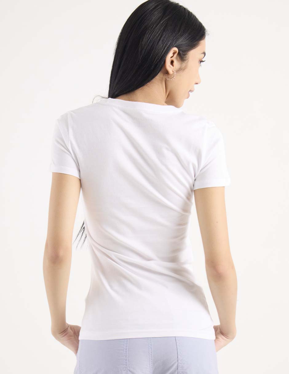 Playera manga corta cuello redondo para mujer 2
