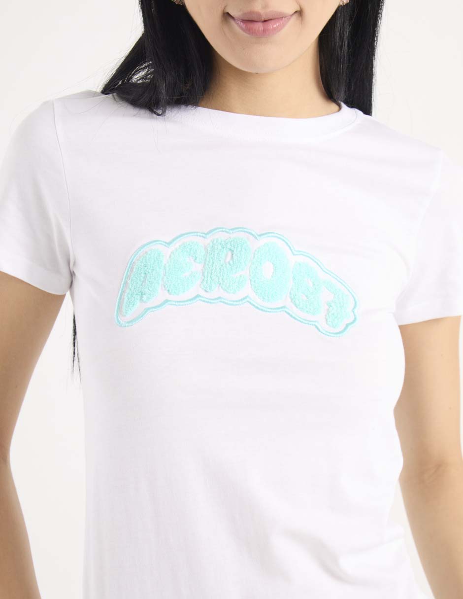 Playera manga corta cuello redondo para mujer 4