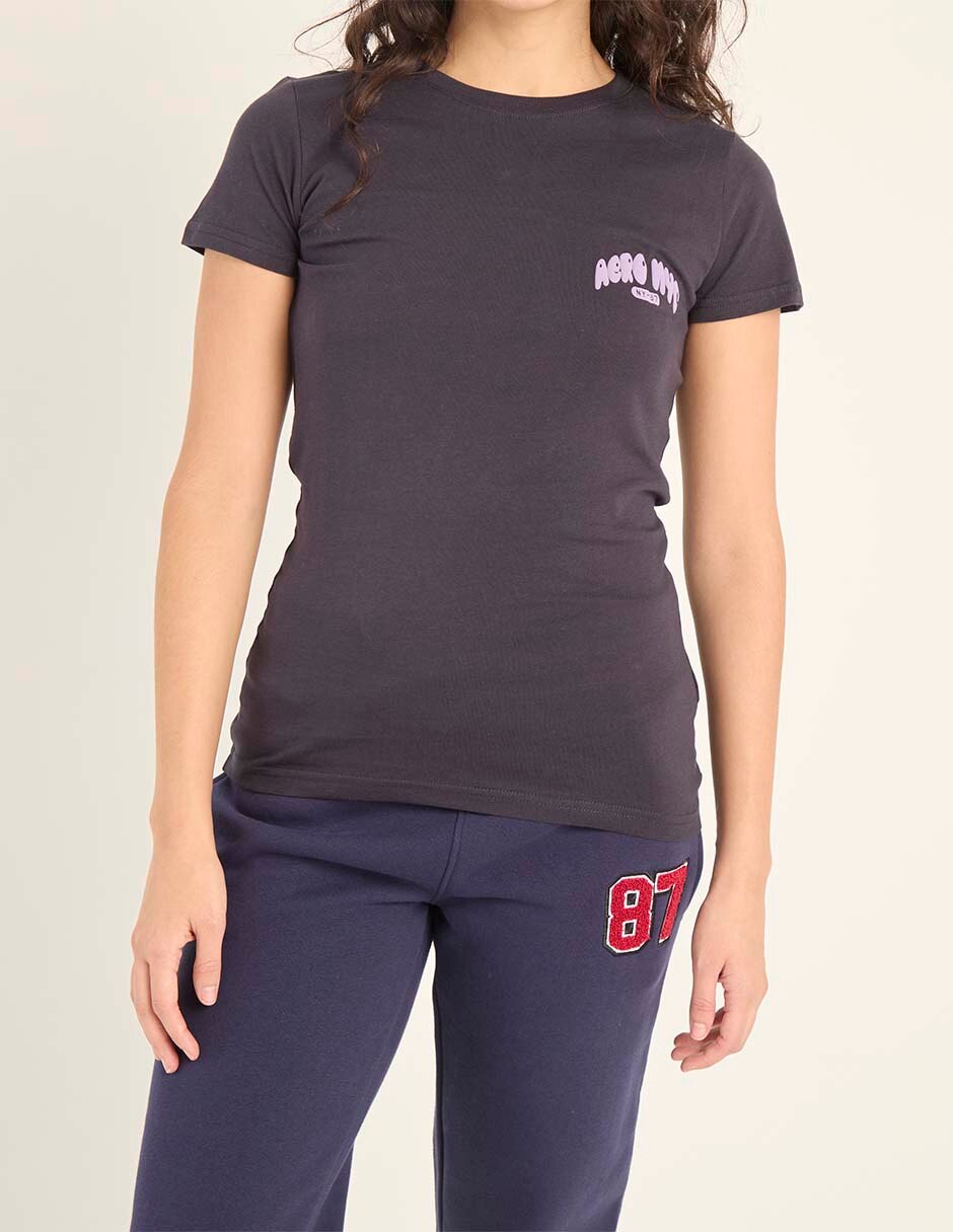 Playera manga corta cuello redondo para mujer 3