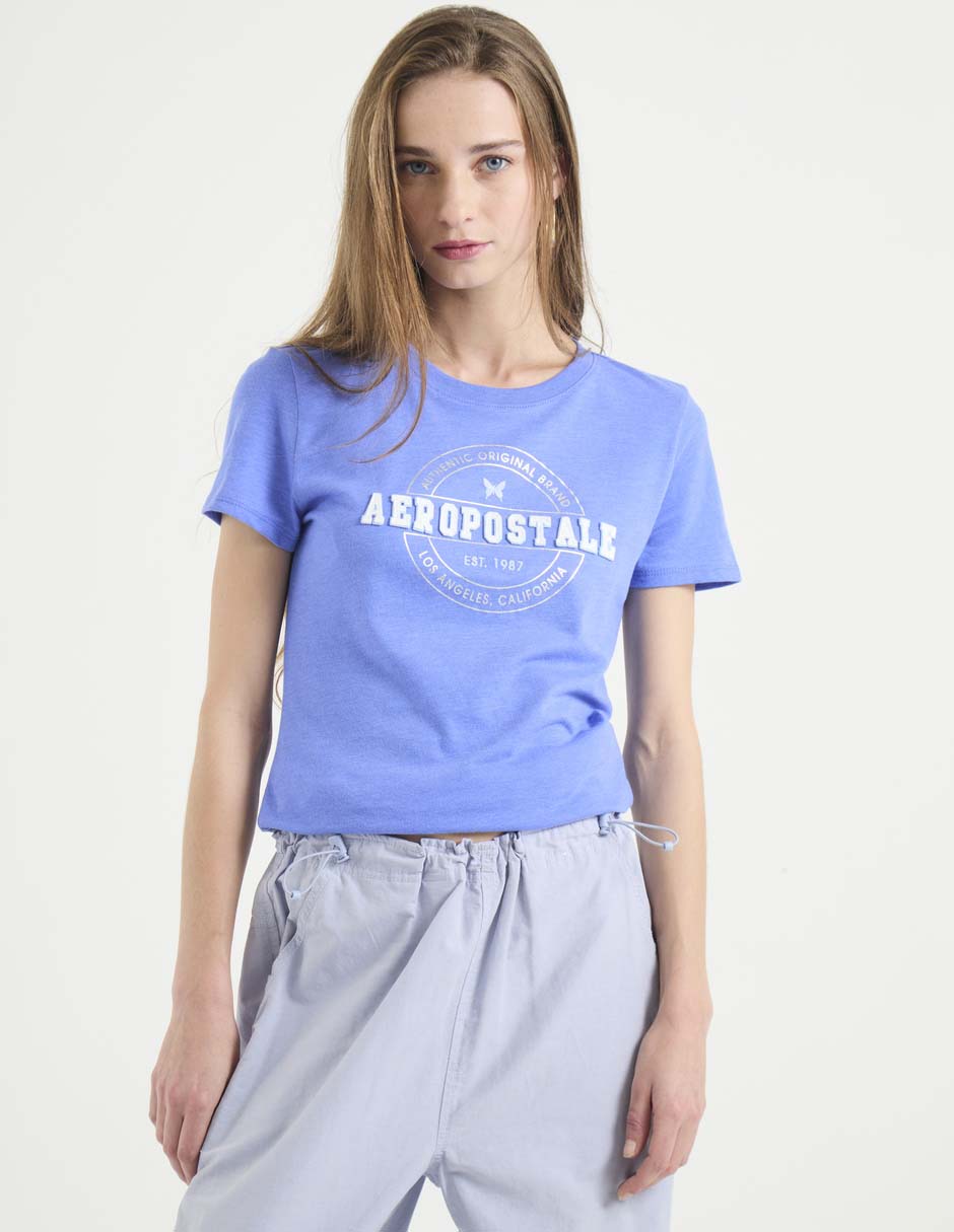 Playera manga corta cuello redondo para mujer Playera manga corta cuello redondo para mujer