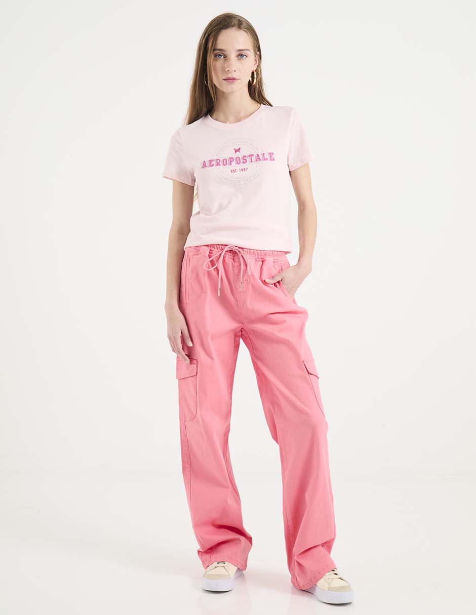 Playera manga corta cuello redondo para mujer 3