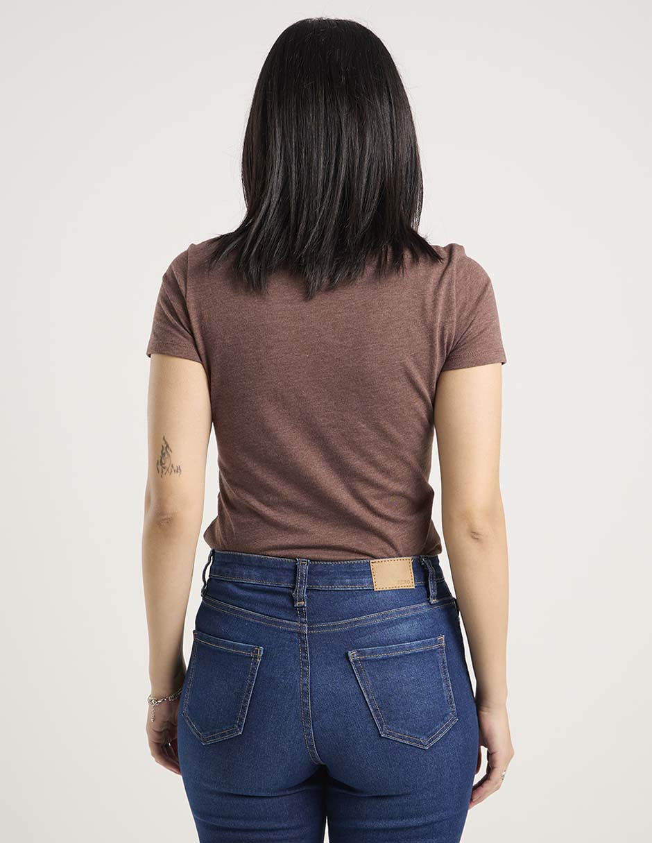 Playera manga corta cuello redondo para mujer 2