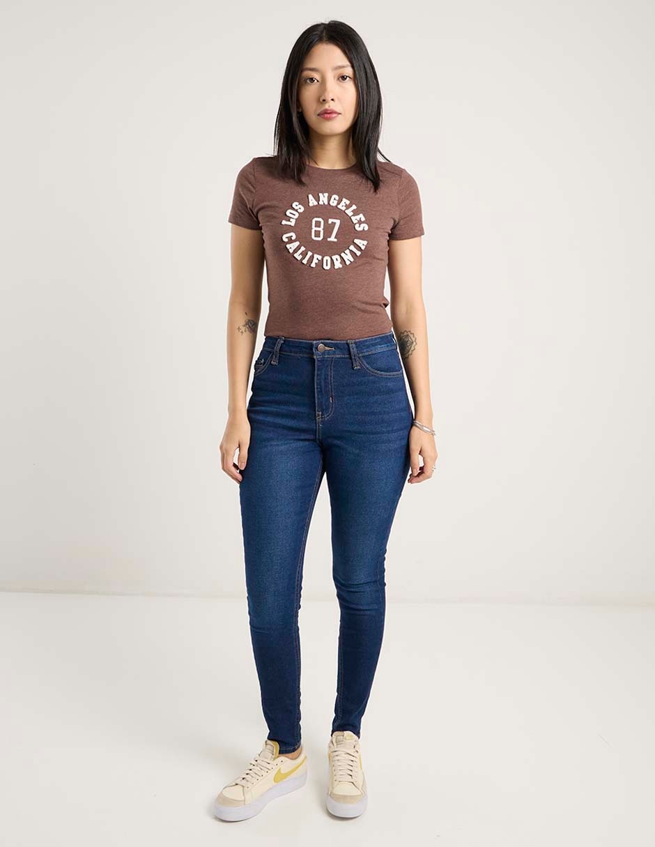 Playera manga corta cuello redondo para mujer 3