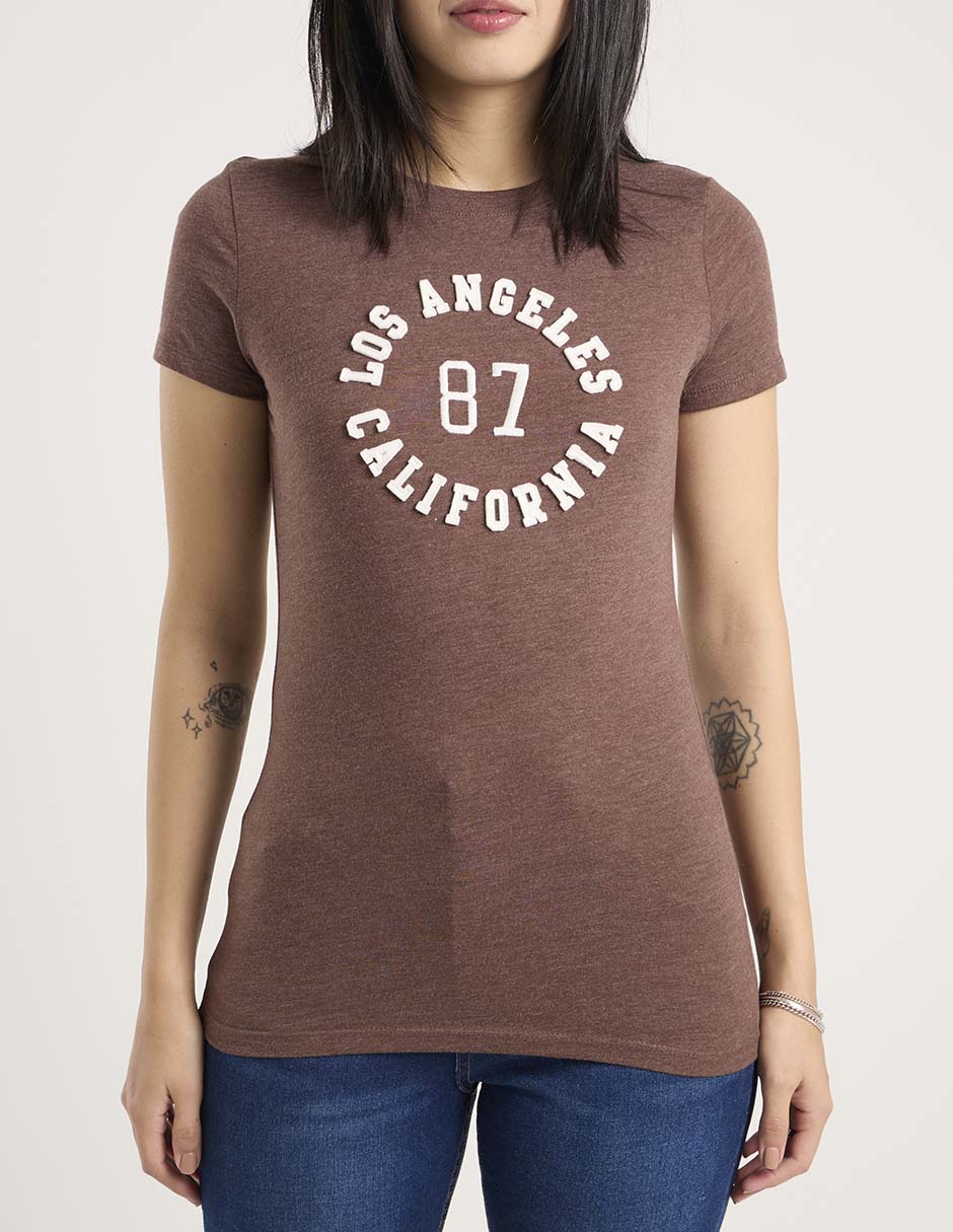 Playera manga corta cuello redondo para mujer 5