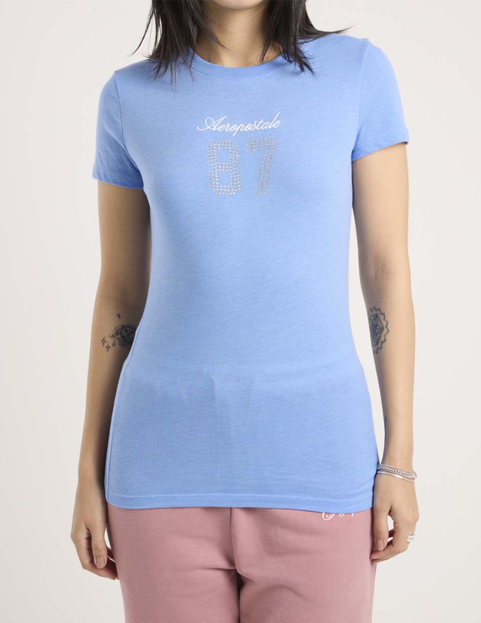 Playera manga corta cuello redondo para mujer 5