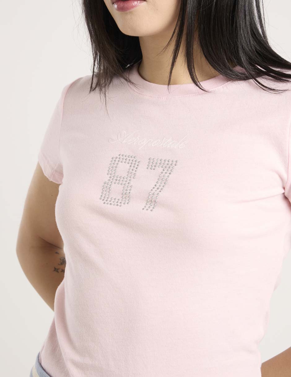 Playera manga corta Aero cuello redondo para mujer