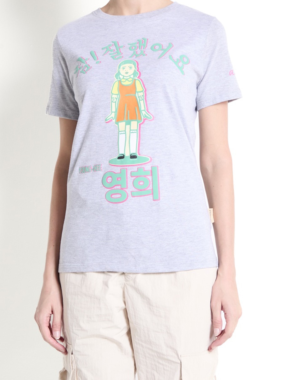 Playera manga corta Squid Game cuello redondo para mujer 5