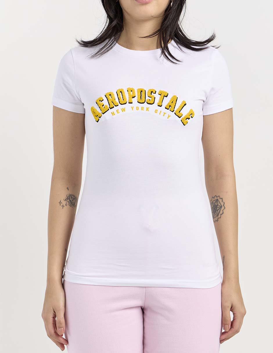 Playera manga corta cuello redondo para mujer 6