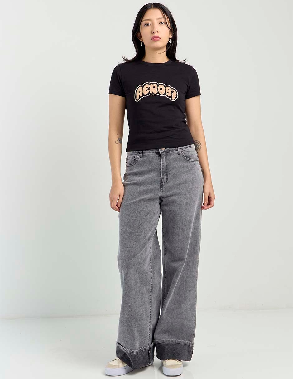 Playera manga corta cuello redondo para mujer 2