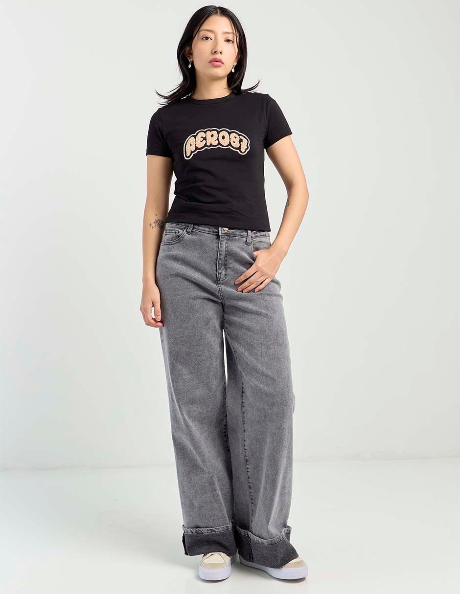 Playera manga corta cuello redondo para mujer 3