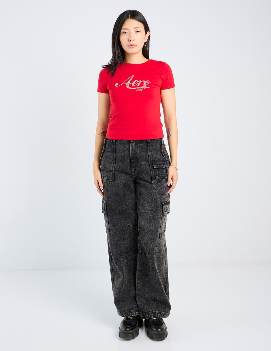 Playera manga corta cuello redondo para mujer 2