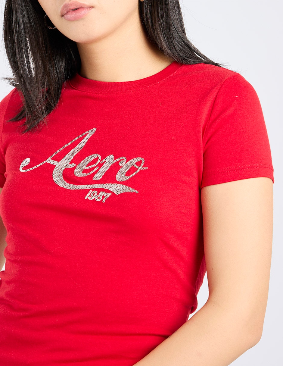Playera manga corta cuello redondo para mujer 4