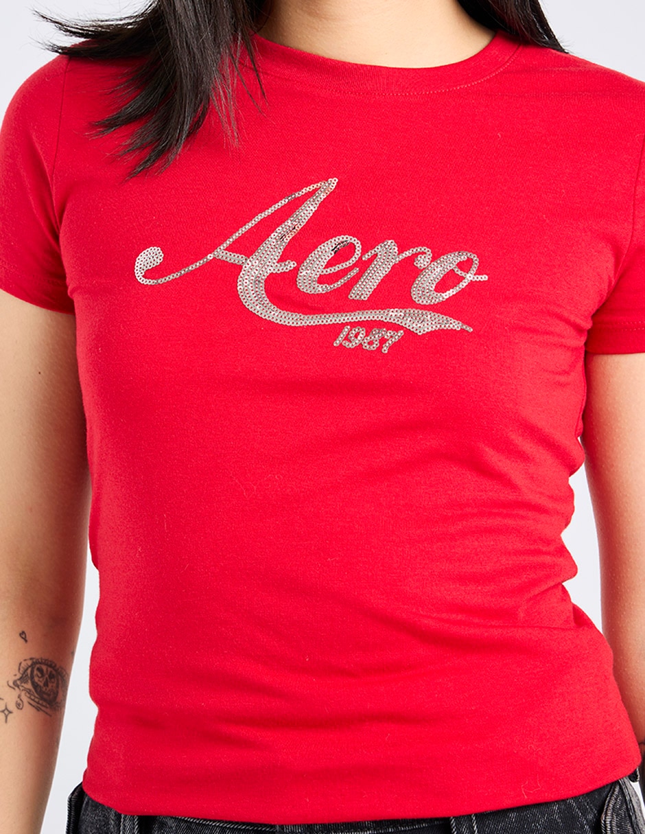 Playera manga corta cuello redondo para mujer 5