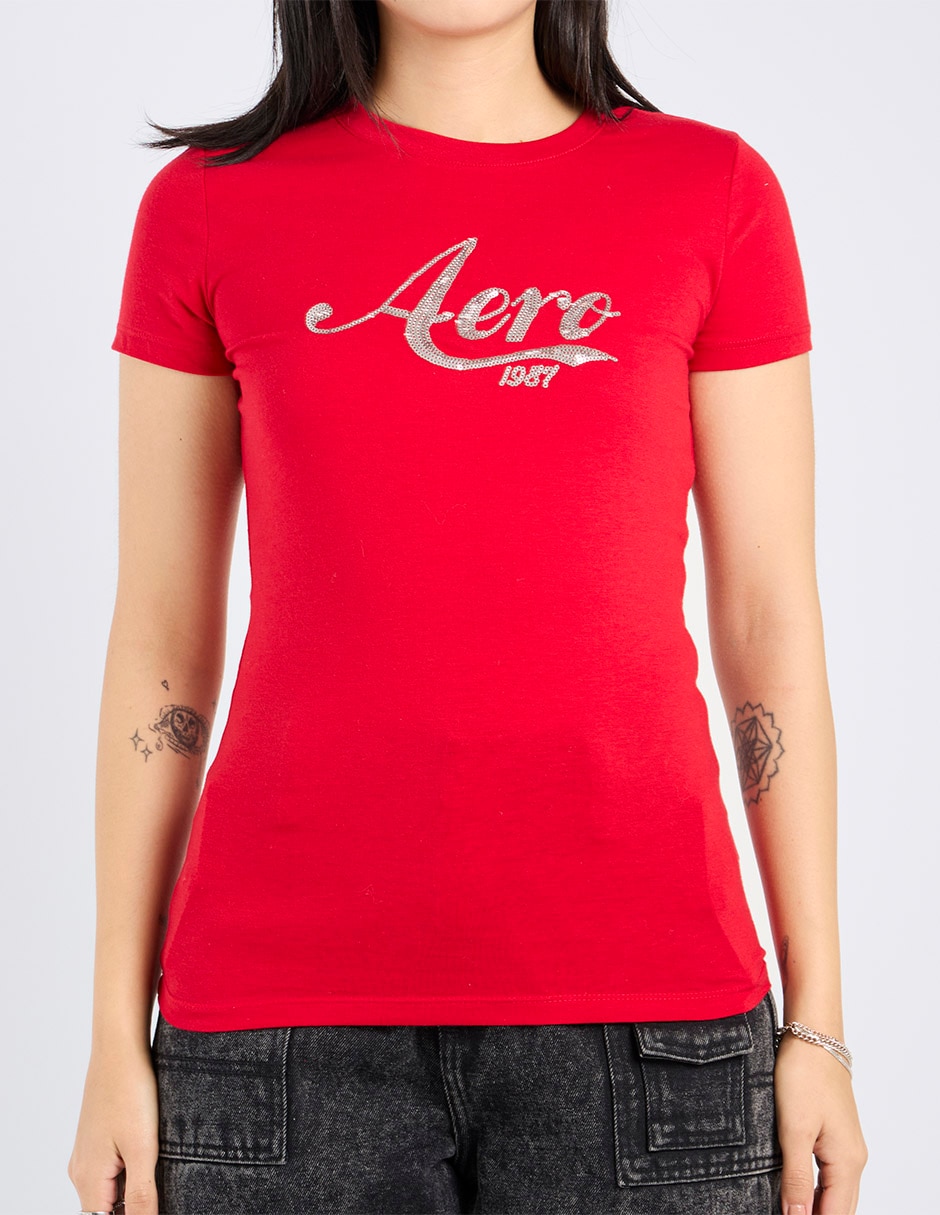 Playera manga corta cuello redondo para mujer 6