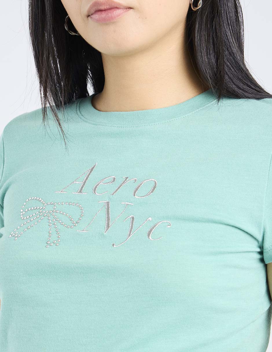 Playera manga corta cuello redondo para mujer 5