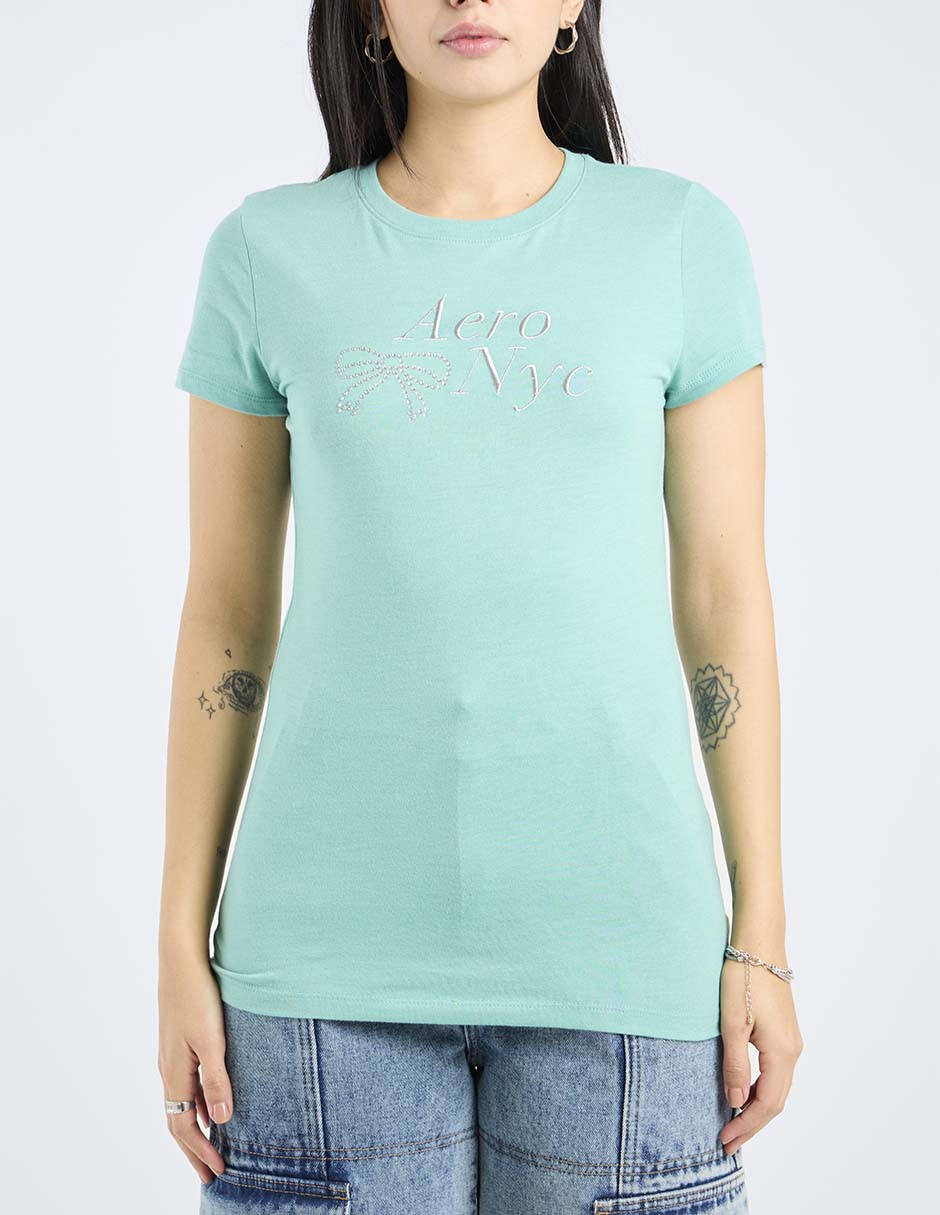Playera manga corta cuello redondo para mujer 6