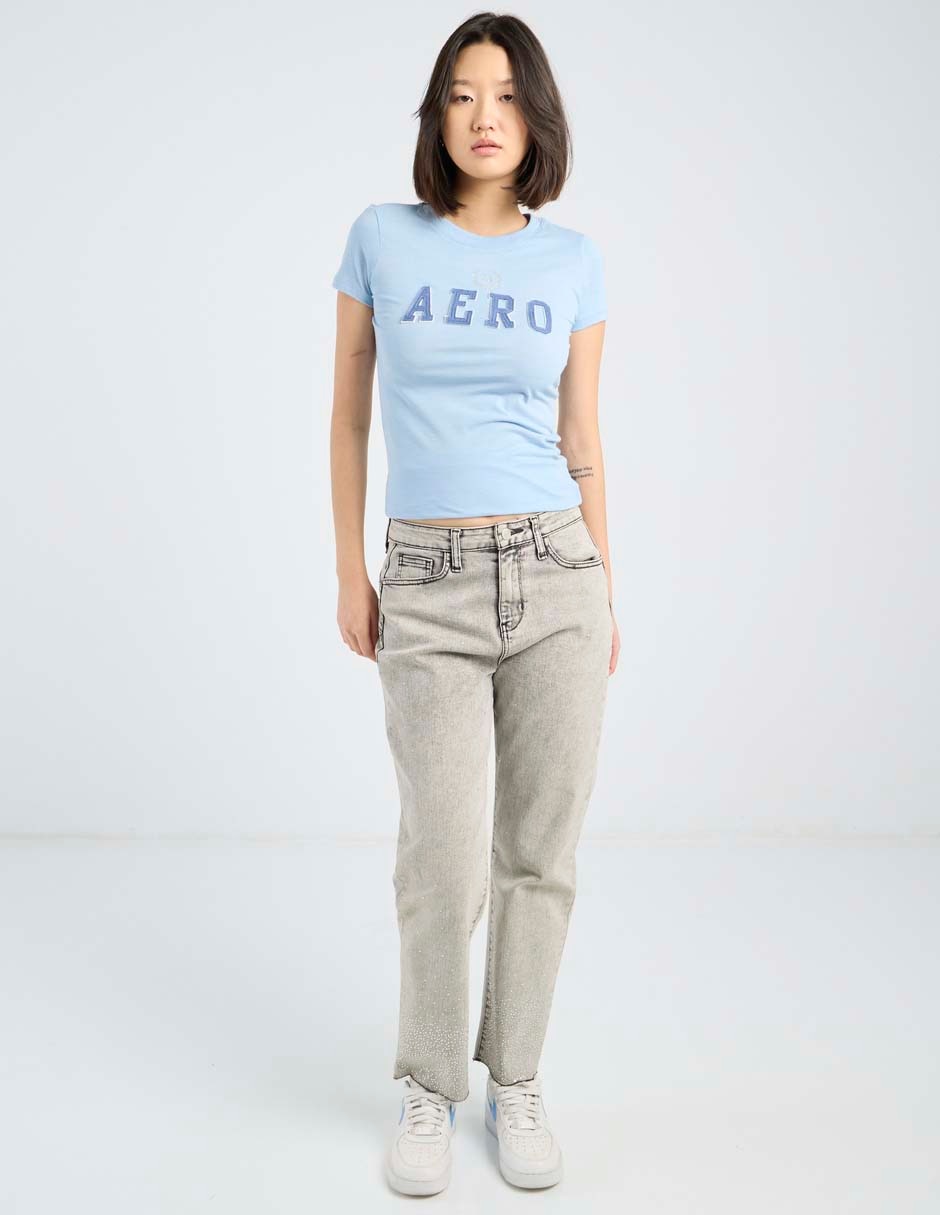 Playera manga corta cuello redondo para mujer 3