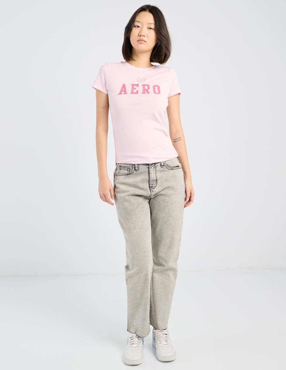 Playera manga corta Aero cuello redondo para mujer