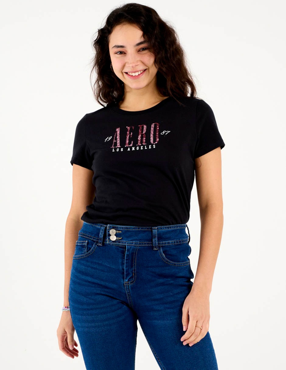 Playera manga corta cuello redondo para mujer 2