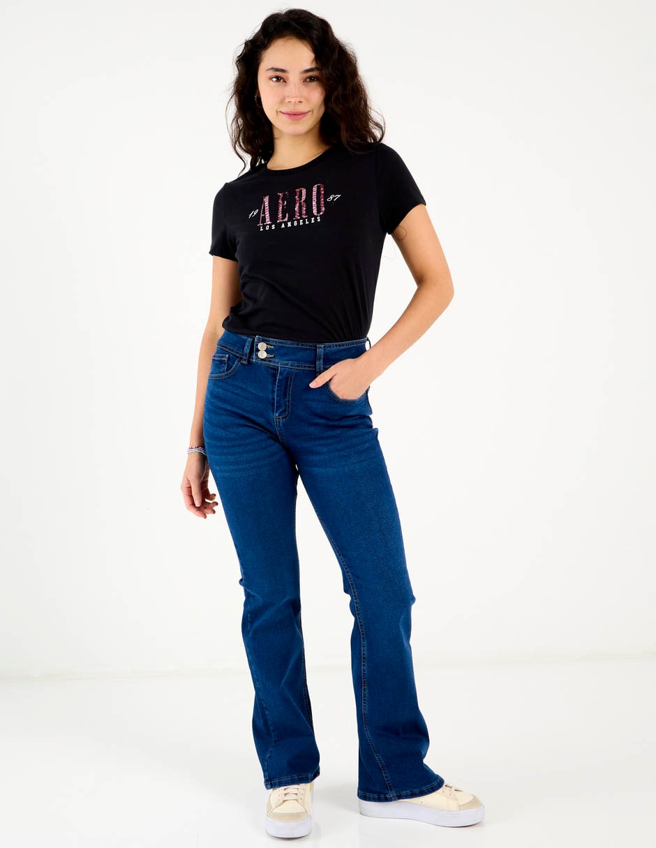 Playera manga corta cuello redondo para mujer 3