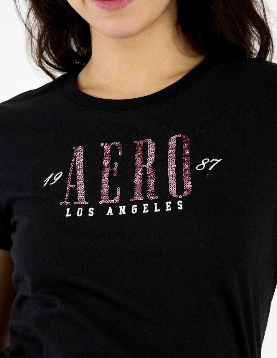 Playera manga corta cuello redondo para mujer 4