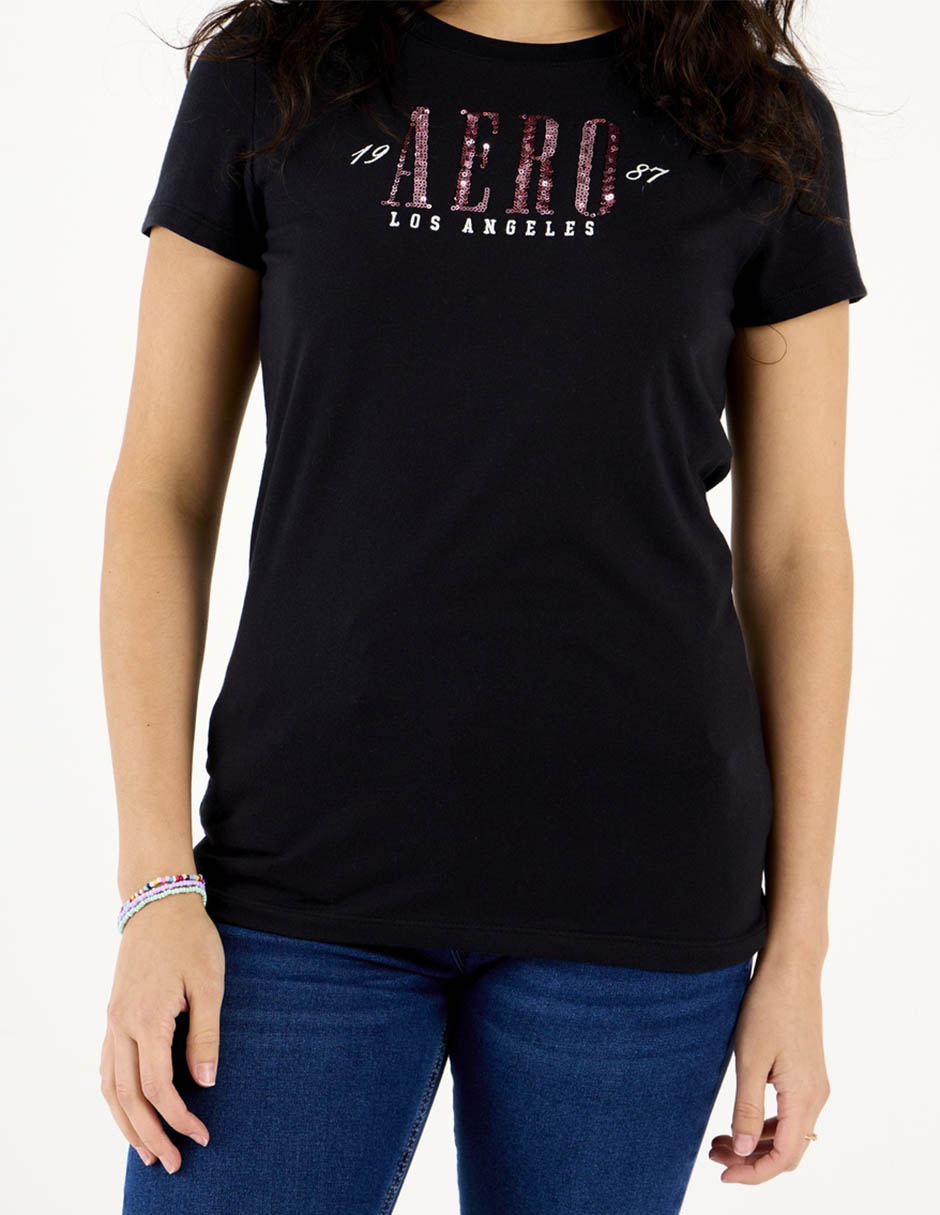 Playera manga corta cuello redondo para mujer 7